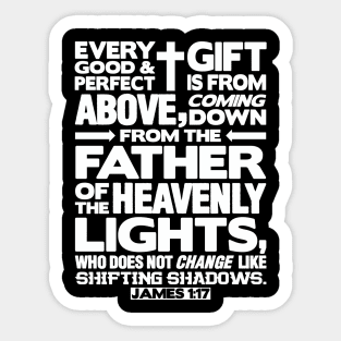 James 1:17 Good & Perfect Gift Sticker